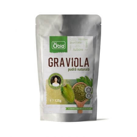 Rohes Graviola-Pulver, 125 g, Obio