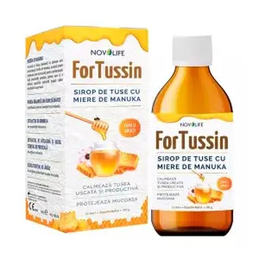 ForTussin sirop de tuse cu miere de Manuka, 180 g, Novolife