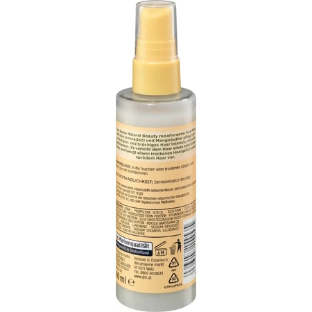 Balea Natural Beauty fluid pentru păr, reparare vârfuri, 100 ml