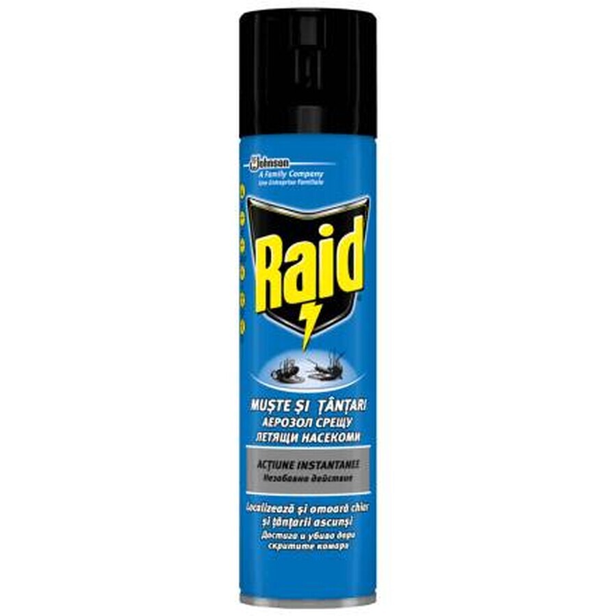 Raid Spray gegen Fliegen und Stechmücken, 400 ml