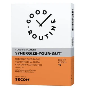 Synergize Your Gut Good Routine, 10 vegetarian capsules, Secom