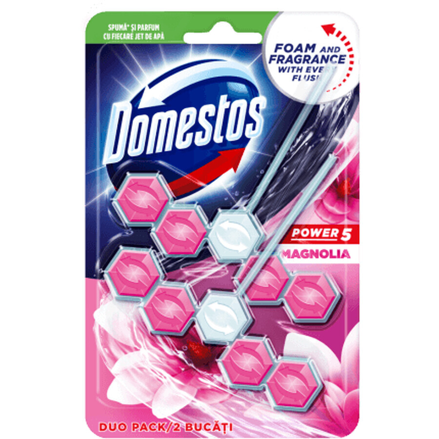 Domestos Odorizant toaletă Power 5 magnolie, 2 buc