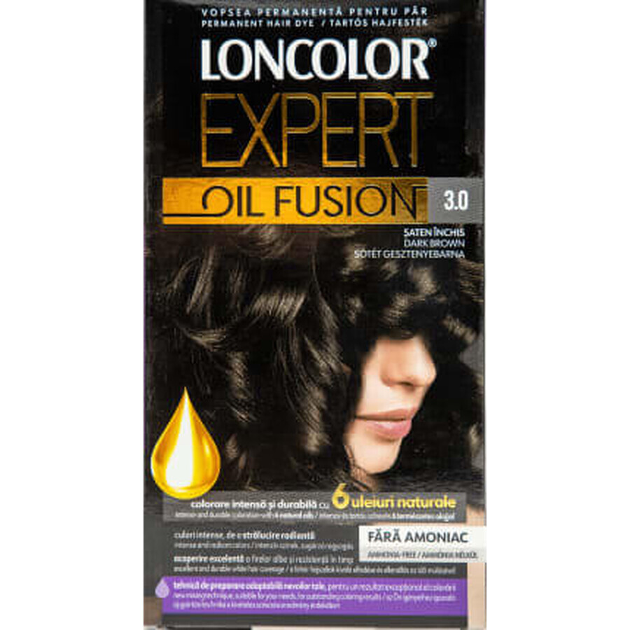 Loncolor Expert Vopsea de păr fără amoniac Oil Fusion 3.0 șaten închis, 1 buc