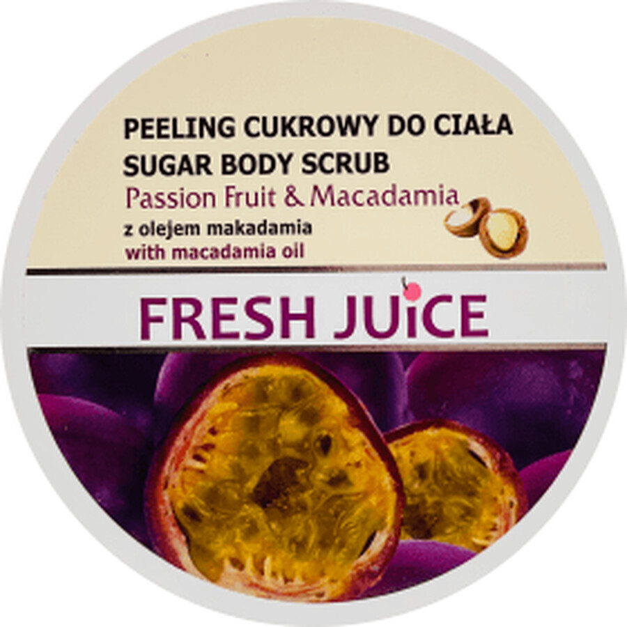 Fresh Juice Scrub de corp Fructul Pasiunii & Macadamia, 225 ml