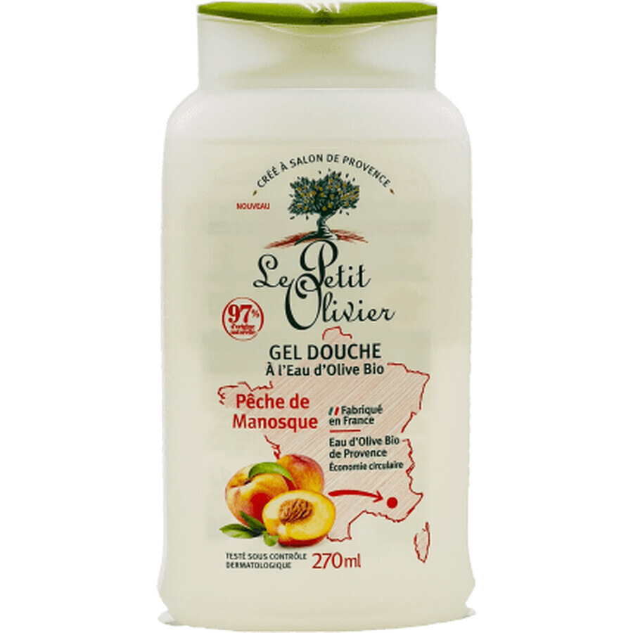 Le Petit Olivier  Gel de duș cu piersici, 270 ml