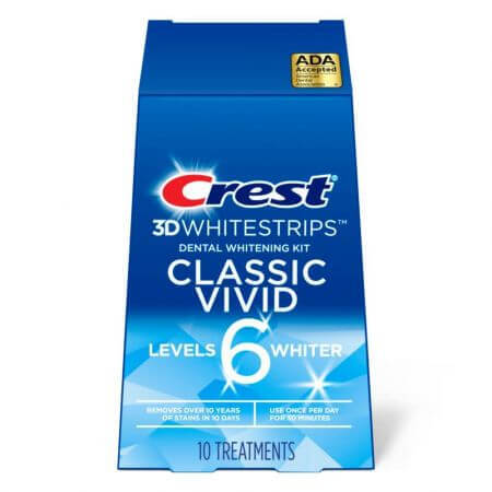 White Whitestrips Vivid 3D Zahnweiß-Streifen, 20 Streifen, Crest