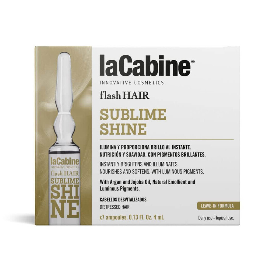 Fiole pentru păr Flash Hair Sublime Shine, 7 fiole x 5 ml, La Cabine     