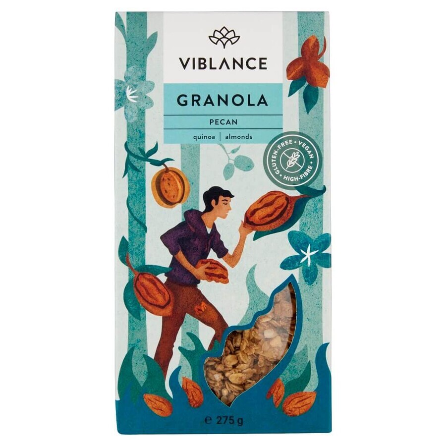 Granola cu nuci pecan fara gluten, 275 g, Viblance