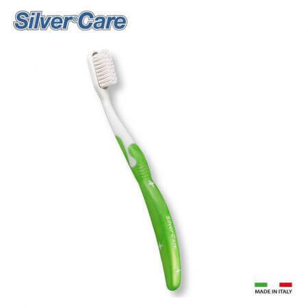 Periuta de dinti Hard Verde + 1 rezerva interschimbabila, Silver Care