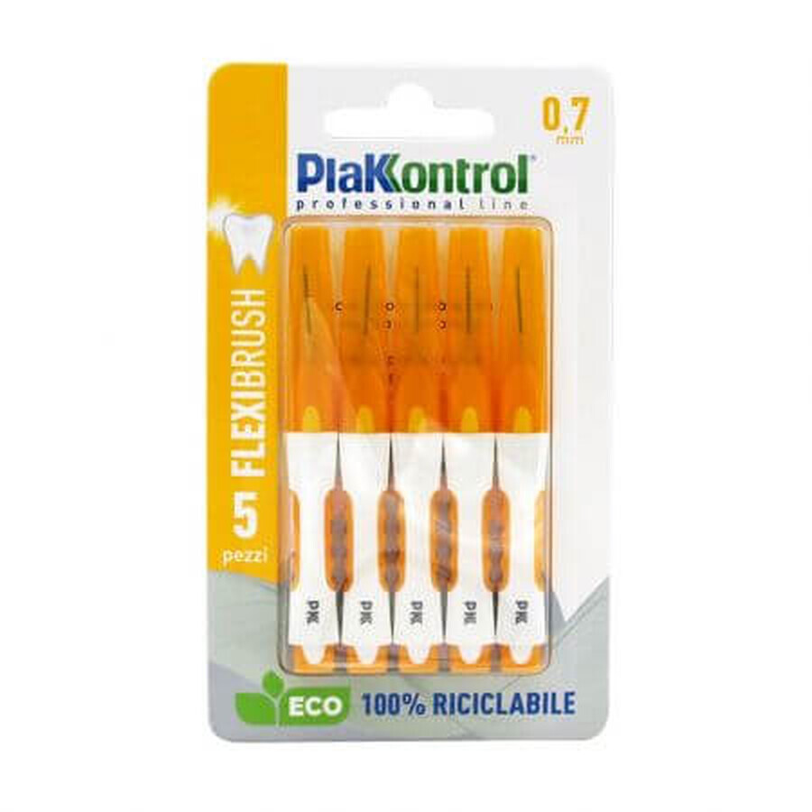 Set periute interdentare Flexibrush PlakKontrol, 0.7 mm, 5 bucati, Ideco