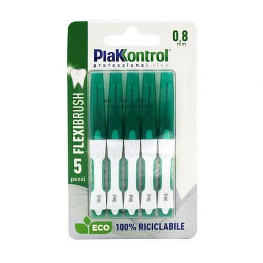 Set periute interdentare Flexibrush PlakKontrol, 0.8 mm, 5 bucati, Ideco