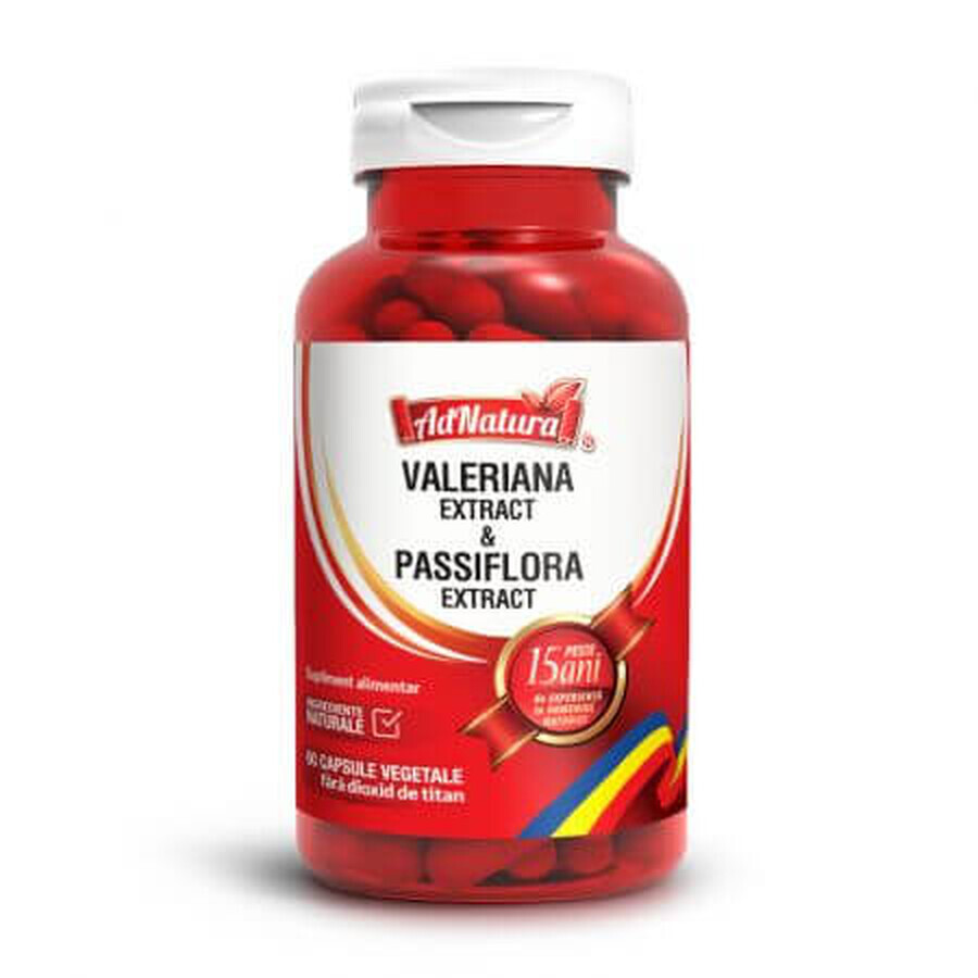 Valerian + Passionflower, 60 capsules, AdNatura