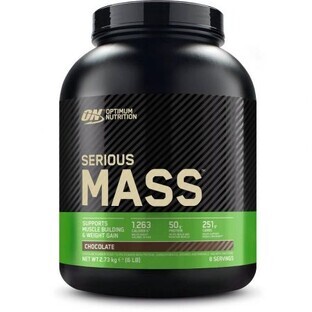 Serious Mass Gainer Proteinpulver, Schokolade, 2730 g, Optimum Nutrition