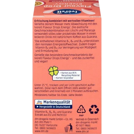 Ivorell Effervescent Energy Drops, 66 g, 30 tabletek: ceny i cechy