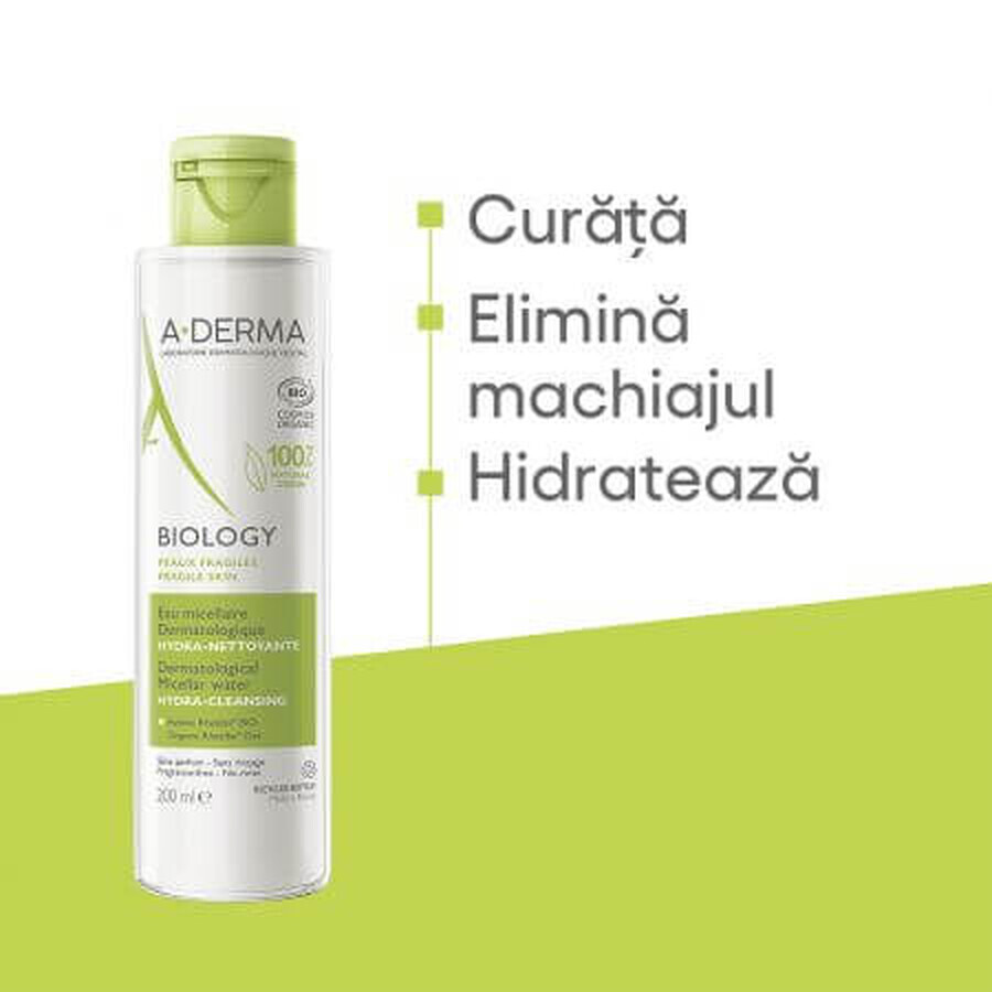 A-Derma Biology Apa micelara hidratanta , 200 ml