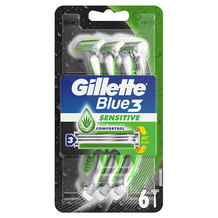 Aparat de ras de unica folosinta Blue3 Sensitive, 6 bucati, Gillette