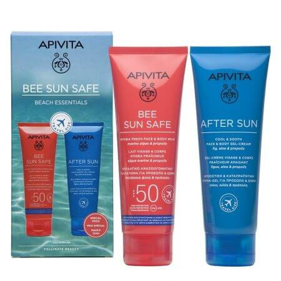 Bee Sun Safe Body Lotion SPF50 & After Sun Creme-Gel, Apivita