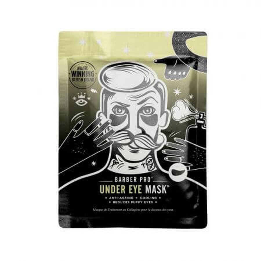 Plasturi pentru ochi Men Under Eye Mask, 3 perechi, Barber Pro