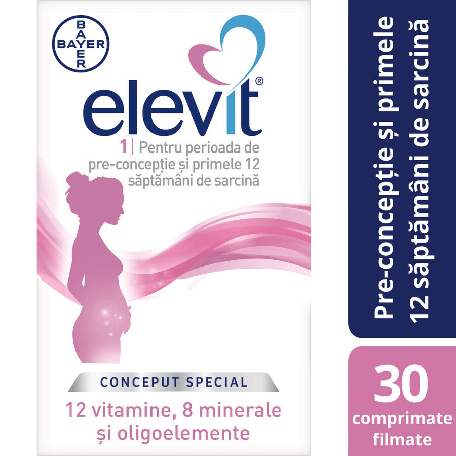 Bayer Elevit 1 Kinderwunsch & Schwangerschaft Tabletten, 30 Tabletten