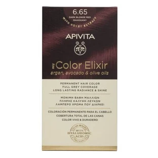 Hair dye My Color Elixir Dark Blonde Intense Red Mahogany 6.65, 155 ml, Apivita