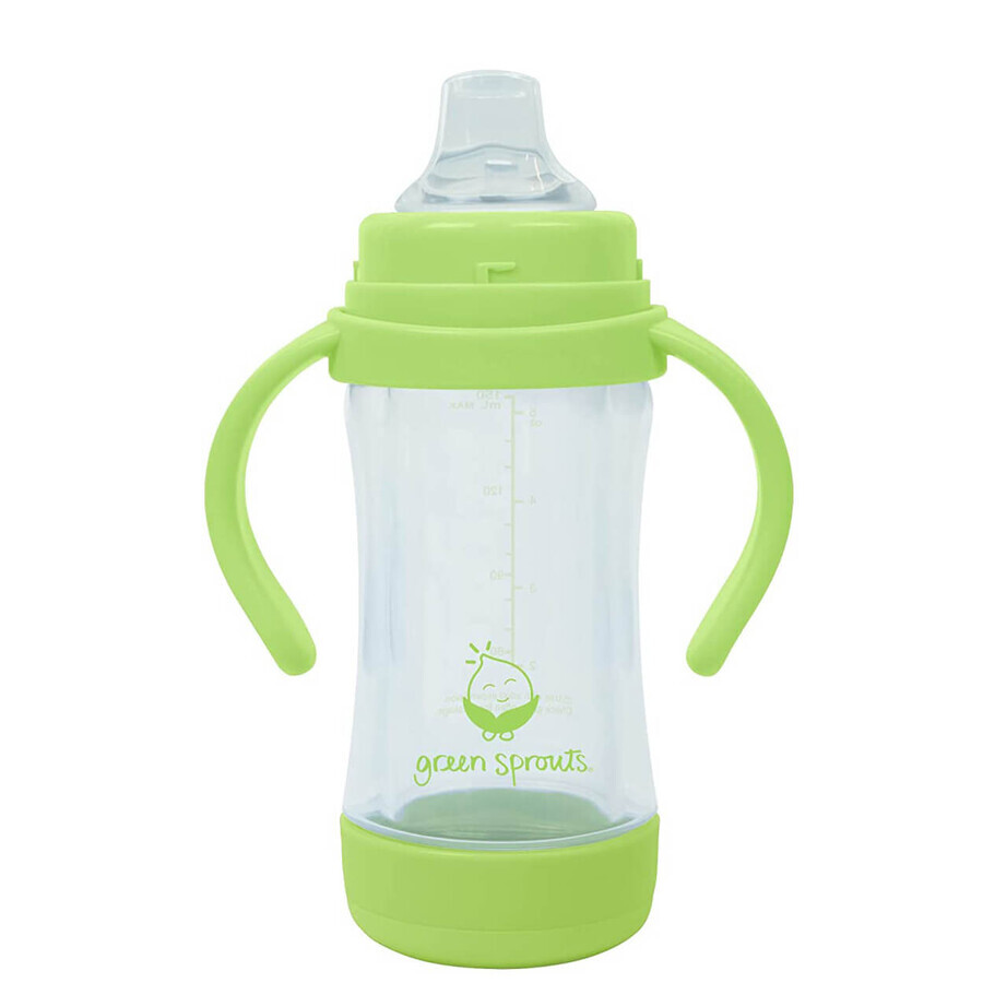 3-in-1-Becher mit Glasinnenseite, Grün, 147 ml, Green Sprouts