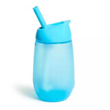 Simple Clean Strohhalm-Übergangsbecher, +12 Monate, Blau, 296 ml, Munchkin