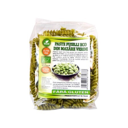Fusilli-Nudeln mit grünen Erbsen glutenfrei, 250 g, Sarchio
