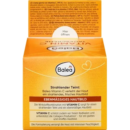 Balea Gesichtscreme mit Vitamin C SPF15, 50 ml