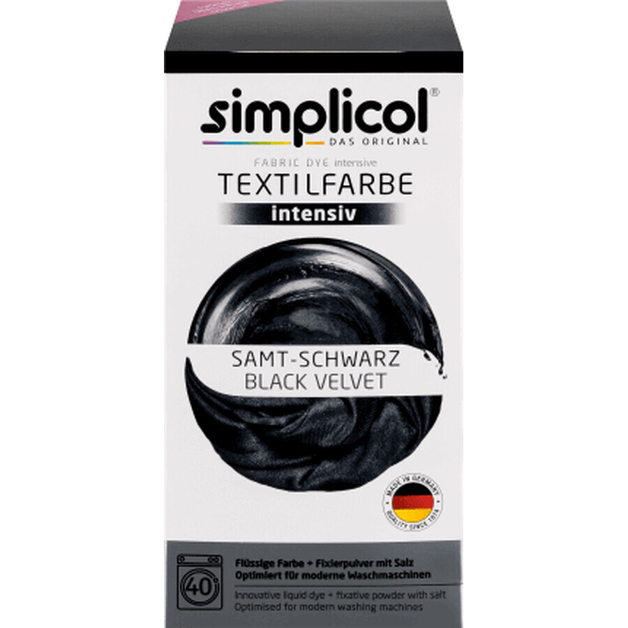 Simplicol Vopsea textile intensiv negru catifelat, 550 g