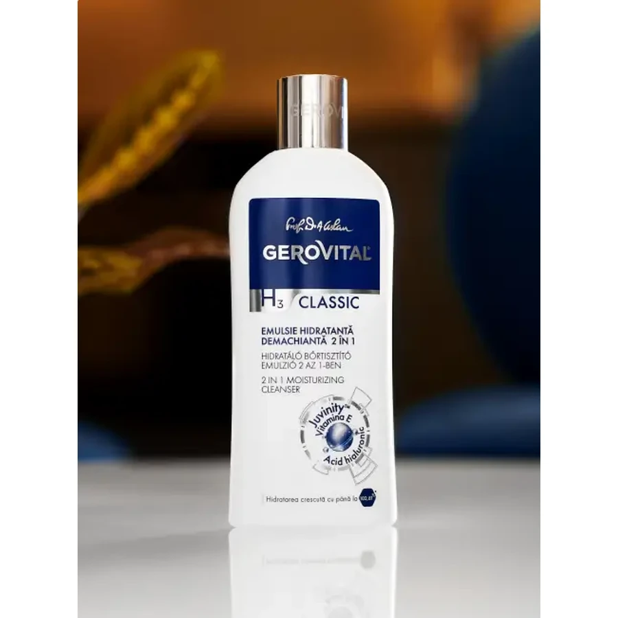 Gerovital H3 Classic 2 in 1 feuchtigkeitsspendender Reiniger, 200 ml