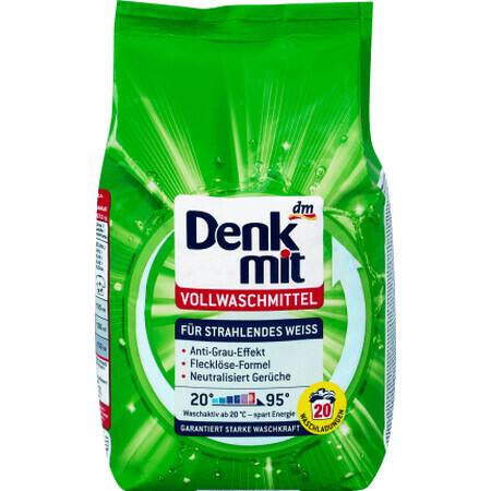 Denkmit Detergent pudră rufe albe 20sp, 1,35 Kg