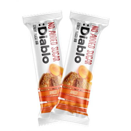 Barre sans sucre avec muesli et abricots, 30 g, Diablo