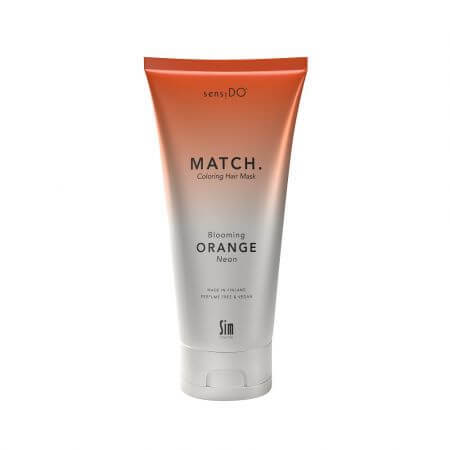 Blühende Orange Neon Färbung Haarmaske, 200ml, Sensido Match