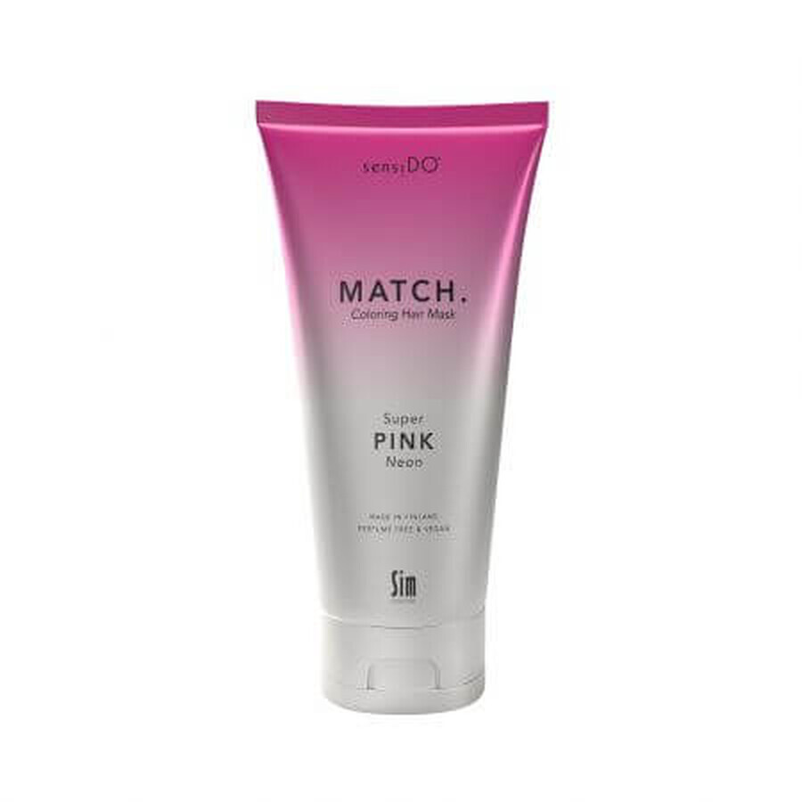 Super Pink Neon Färbung Haarmaske, 200ml, Sensido Match