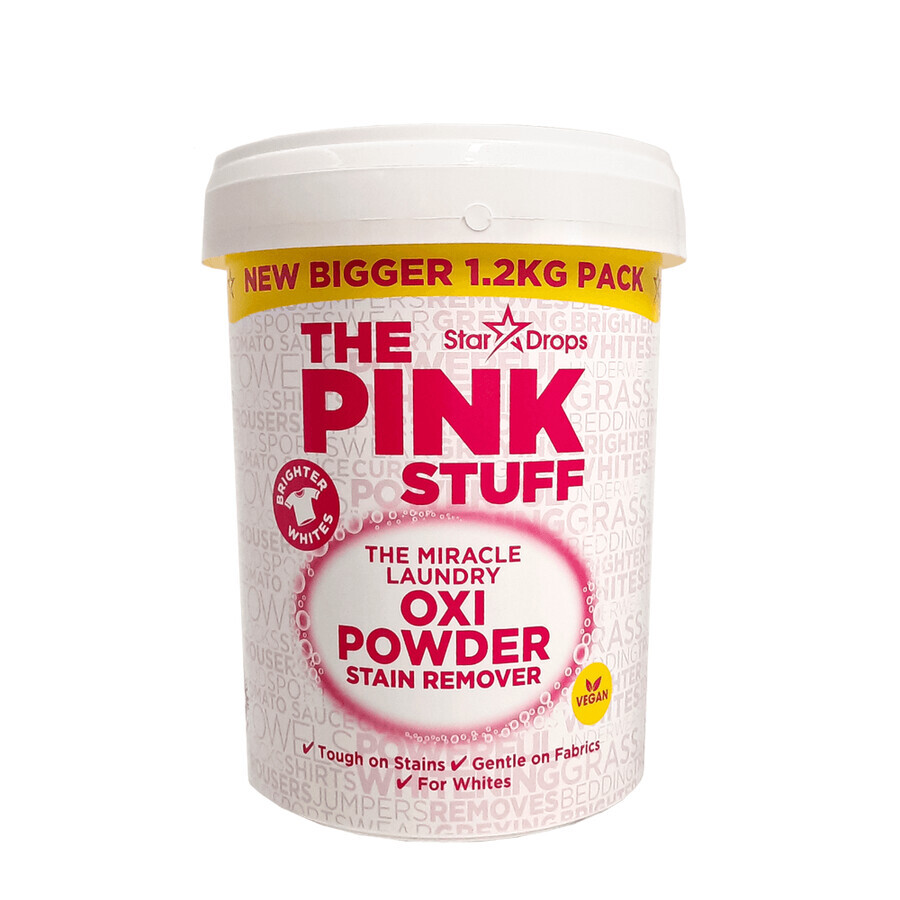 Pudra pentru indepartat petele rufelor albe, 1,2 kg, The Pink Stuff