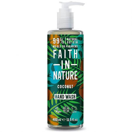 Sapun lichid natural cu cocos, 400 ml, Faith in Nature