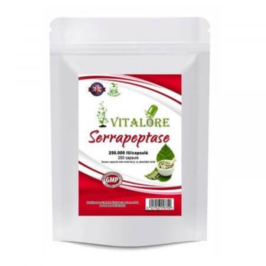 Serrapeptase 250.000 IU, 250 de capsule, Vitalore