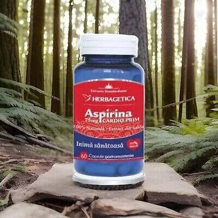 Natürliches Aspirin Cardio Prim, 60 Kapseln, Herbagetica
