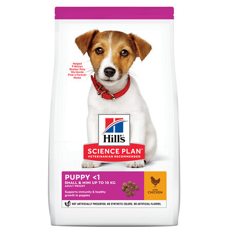 Hrana cu pui pentru caini Small & Mini Puppy (604347), 300 g, Hill's SP