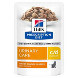 Hrana cu pui pentru pisici c/d Urinary Care, 85 g, Hill's PD