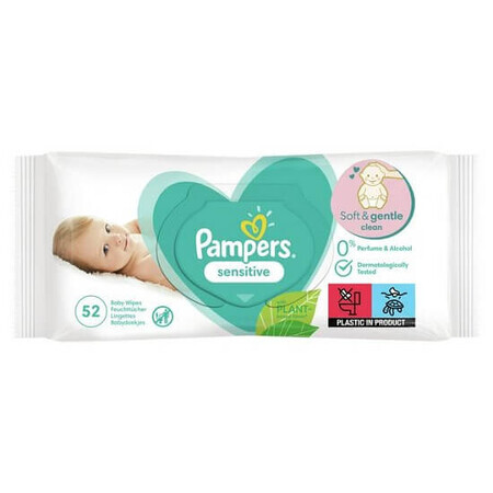 Sensitive Feuchttücher, 52 Stück, Pampers