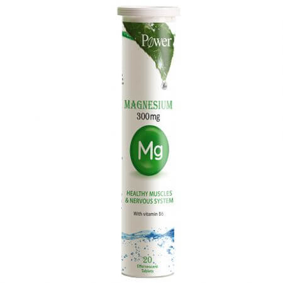 Magnesium 300 mg mit Vitamin B6, 20 Tabletten, Power of Nature