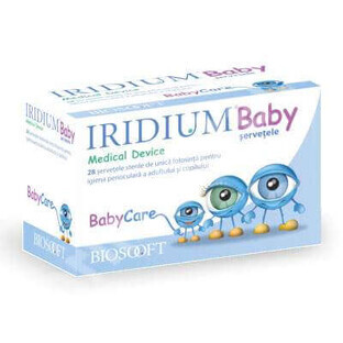 Sterile Iridium Baby Wipes, 28 pieces, Bio Soft Italia