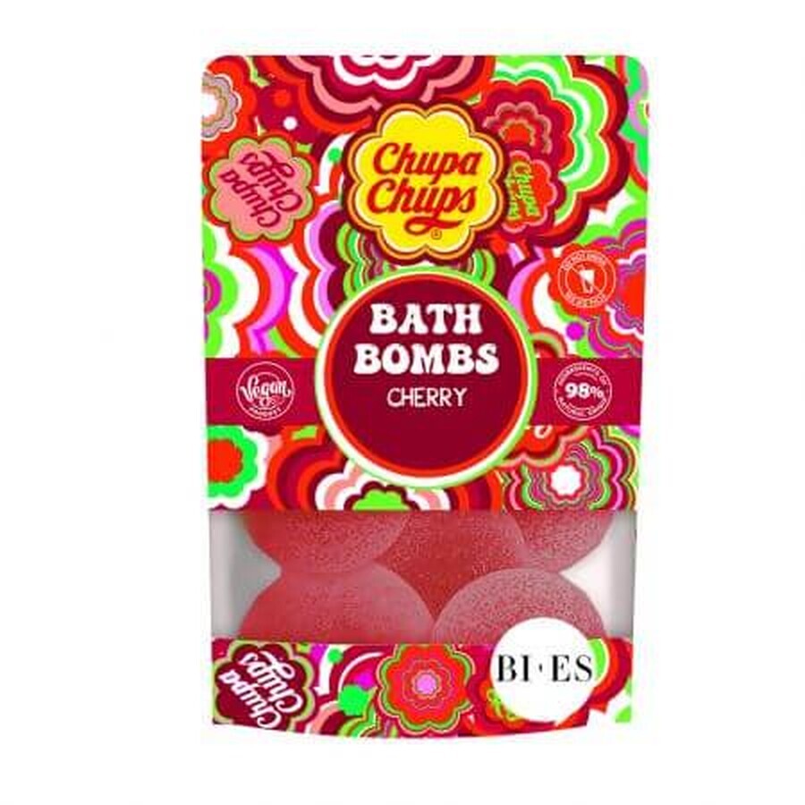 Bombe de baie cirese Chupa Chups, 6 x 55 g, Bi-Es