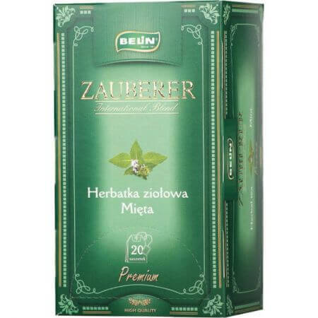 Ceai de menta Premium Zauberer, 20 plicuri, Belin