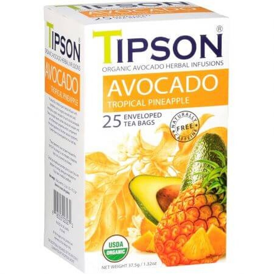 Eco tea avocado & pineapple, 25 bags, Tipson