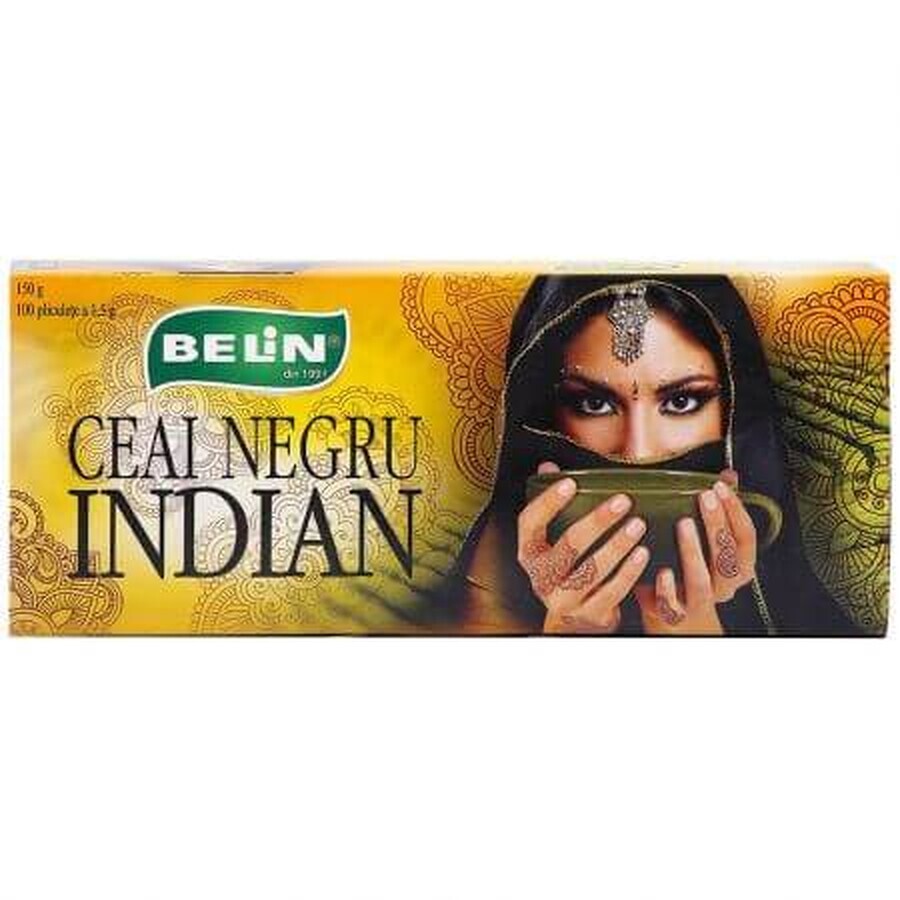 Ceai negru indian, 100 plicuri, Belin