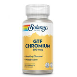Chromium GTF Solaray, 200 mcg, 100 capsule vegetale, Secom