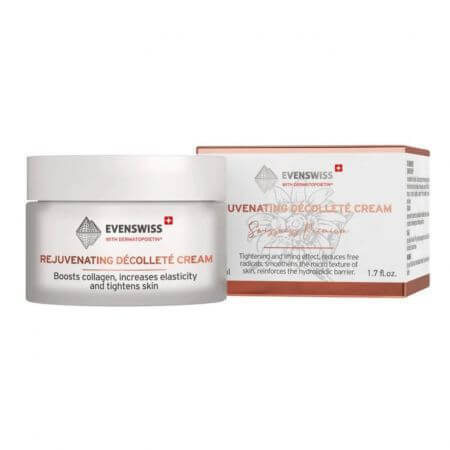 Crema de fata si decolteu pentru elesticitat Rejuvenating Decollete Cream, 50 ml, Evenswiss