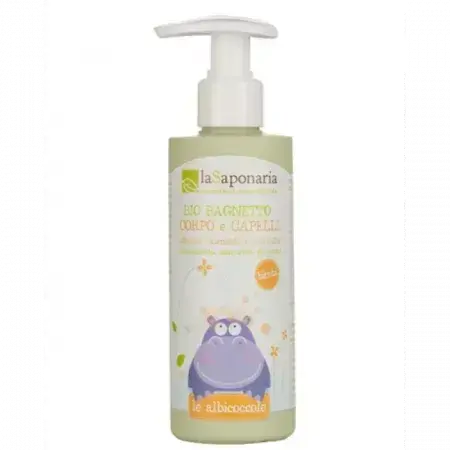 Gel de curatare organic par si corp pentru copii, 190 ml, La Saponaria